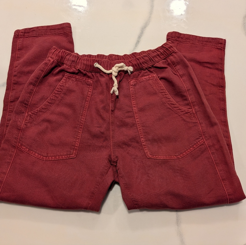 Pilcro Maroon Drawstring Track Pants